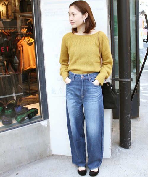 SLOBE IENA（スローブイエナ）の「ホールガーメントアルパカ混ニット◆（ニット/セーター・レディース・ベージュ/サックスブルー/イエロー・FREE）」の22枚目の写真