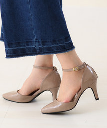 flune（フリューン）の「ポインテッドトゥ ハイヒール アンクルストラップ エナメル パンプス（パンプス）」