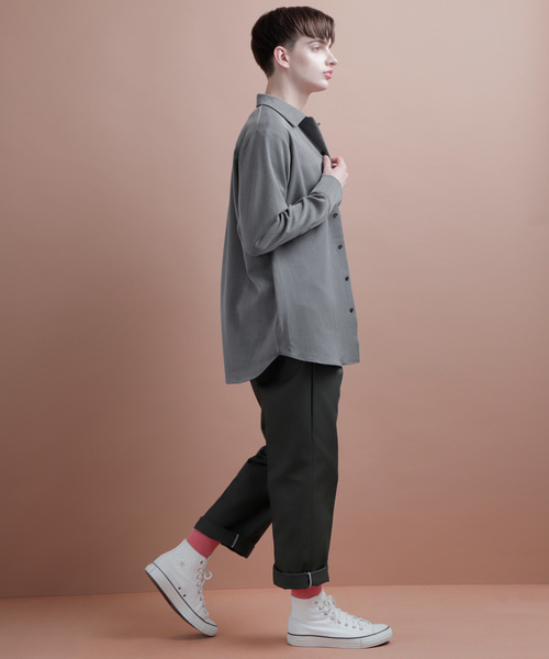 EMMA CLOTHES（エマクローズ）の「TRストレッチオープンカラーシャツ（シャツ/ブラウス・メンズ・ベージュ/ブラック/ネイビー/チャコールグレー/ブラウン・FREE）」の12枚目の写真