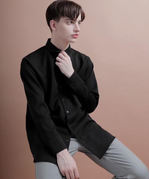 EMMA CLOTHES（エマクローズ）の「TRストレッチオープンカラーシャツ（シャツ/ブラウス・メンズ・ベージュ/ブラック/ネイビー/チャコールグレー/ブラウン・FREE）」の15枚目の写真