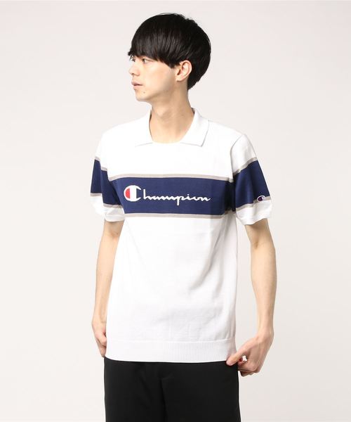Champion Golf(チャンピオンゴルフ)の「【Champion/チャンピオン】メンズ GOLF ニットポロシャツ(ポロシャツ・メンズ・オフホワイト/グレー/イエロー/レッド/ブルー・LARGE/X-LARGE/MEDIUM)」の2枚目の写真