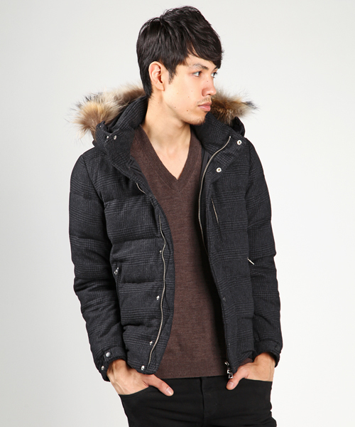 Yin & Yang ウールギャバジン ジップジャケット M-65 ネイビー SHIPS JET BLUE（シップスジェットブルー）の「JB: ウールダウン