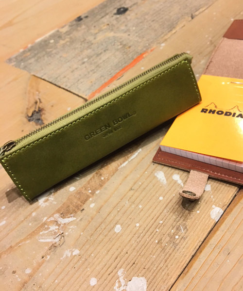 GREEN BOWL Leather Pencil Case/グリーンボウル レザー ペンシル ケース（ステーショナリー）｜GREEN BOWL（グリーンボウル）