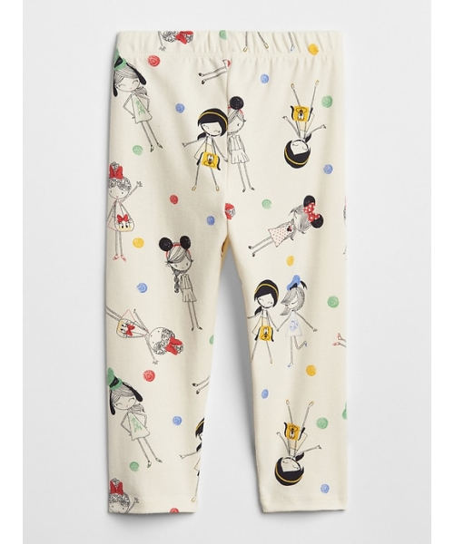 GAP（ギャップ）の「Gapkids | Disney Mickey Mouse And Minnie Mouse クロップドレギンス（レギンス/スパッツ・キッズ・オフホワイト・100cm/90cm/95cm/80ｃｍ/70cm/110cm/105cm）」の2枚目の写真