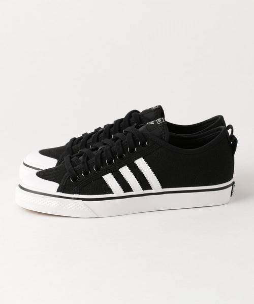 adidas(アディダス)の「【別注】<adidas Originals(アディダス)>NIZZA ニッツァ キャンバス/スニーカー(スニーカー・レディース・ブラック・23.5cm/24cm/24.5cm/22.5cm/23cm/25cm)」の2枚目の写真