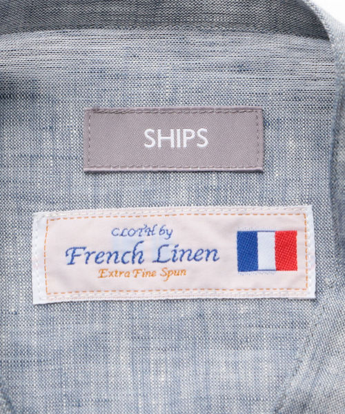 SHIPS（シップス）の「SU: リネン スタンドカラー 半袖シャツ（シャツ/ブラウス・メンズ・ホワイト/ロイヤルブルー/ネイビー・X-LARGE/SMALL/MEDIUM/LARGE）」の11枚目の写真