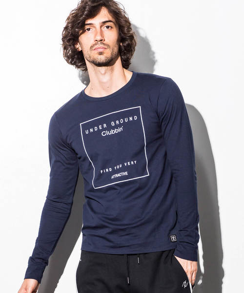 AZbyjunhashimoto_（エーゼイバイジュンハシモト）の「AZ by junhashimoto(エーゼイ バイ ジュンハシモト)プリントロングＴシャツ（Tシャツ/カットソー・メンズ・ホワイト/ブラック/ネイビー・SMALL/MEDIUM/LARGE/X-LARGE）」の3枚目の写真