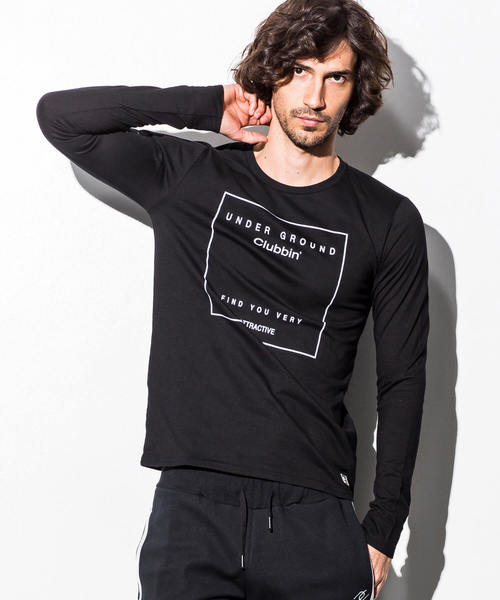 AZbyjunhashimoto_（エーゼイバイジュンハシモト）の「AZ by junhashimoto(エーゼイ バイ ジュンハシモト)プリントロングＴシャツ（Tシャツ/カットソー・メンズ・ホワイト/ブラック/ネイビー・SMALL/MEDIUM/LARGE/X-LARGE）」の2枚目の写真