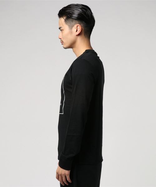 AZbyjunhashimoto_（エーゼイバイジュンハシモト）の「AZ by junhashimoto(エーゼイ バイ ジュンハシモト)プリントロングＴシャツ（Tシャツ/カットソー・メンズ・ホワイト/ブラック/ネイビー・SMALL/MEDIUM/LARGE/X-LARGE）」の4枚目の写真