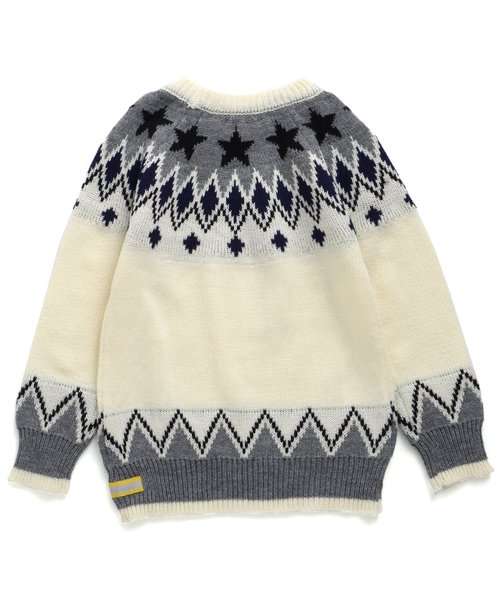 BREEZE(ブリーズ)の「ネット限定 スターノルディックニット(ニット/セーター・キッズ・キナリ/ネイビー・120/130/80/90/140/110/100)」の6枚目の写真