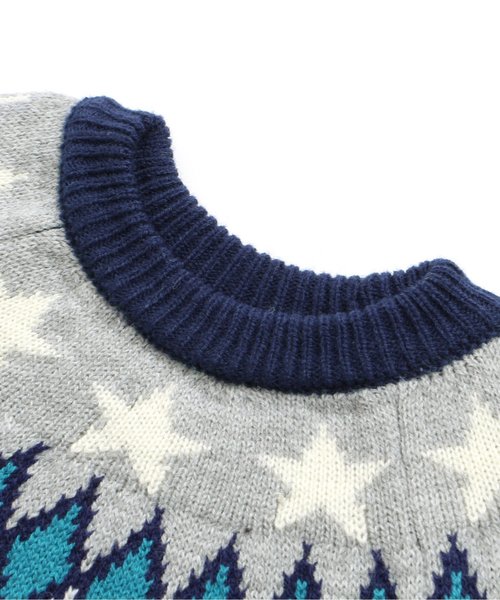 BREEZE(ブリーズ)の「ネット限定 スターノルディックニット(ニット/セーター・キッズ・キナリ/ネイビー・120/130/80/90/140/110/100)」の11枚目の写真
