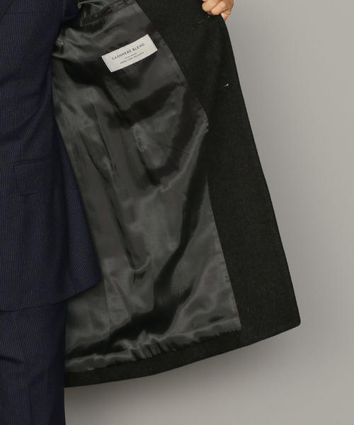 green label relaxing（グリーンレーベルリラクシング）の「[Begin 2019年1月号掲載] ウール / カシミヤ チェスターコート（チェスターコート・メンズ・ダークグレー/ベージュ/ネイビー・S/XL/L/M）」の4枚目の写真