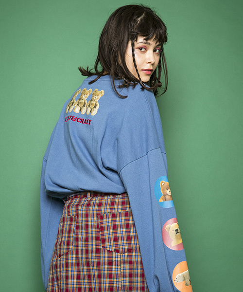 Candy Stripper（キャンディストリッパー）の「LAZY BEARS L/S Tシャツ（Tシャツ/カットソー・レディース・ブラック/オフホワイト/ブルー/ピンク・2）」の4枚目の写真