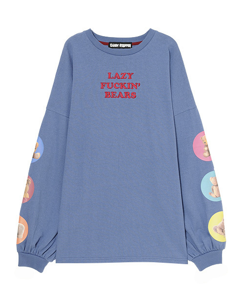 Candy Stripper（キャンディストリッパー）の「LAZY BEARS L/S Tシャツ（Tシャツ/カットソー・レディース・ブラック/オフホワイト/ブルー/ピンク・2）」の6枚目の写真