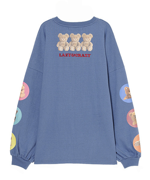 Candy Stripper（キャンディストリッパー）の「LAZY BEARS L/S Tシャツ（Tシャツ/カットソー・レディース・ブラック/オフホワイト/ブルー/ピンク・2）」の7枚目の写真