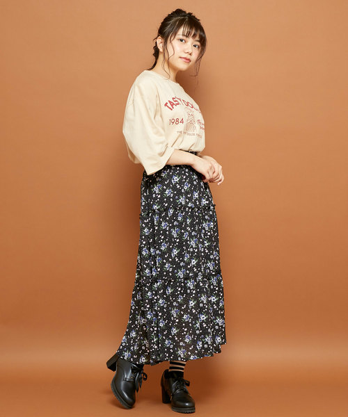 OLIVE des OLIVE（オリーブデオリーブ）の「アンT（Tシャツ/カットソー・レディース・オフホワイト/ネイビー/ベージュ・FREE）」の8枚目の写真