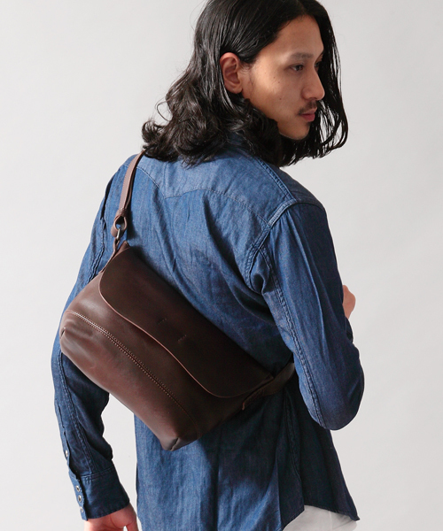 MONKEY TIME（モンキータイム）の「MT ∴ レザー ショルダーバッグ（ショルダーバッグ・メンズ・ブラック/ダークブラウン/ネイビー・ﾌﾘ-）」の13枚目の写真