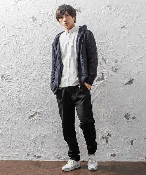 MinoriTY（マイノリティ）の「3ＧブークレニットＺＩＰパーカー（パーカー・メンズ・ブラック/ネイビー/ブラウン/グレー・M/L）」の13枚目の写真