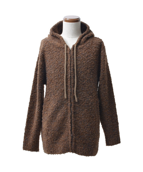 MinoriTY（マイノリティ）の「3ＧブークレニットＺＩＰパーカー（パーカー・メンズ・ブラック/ネイビー/ブラウン/グレー・M/L）」の12枚目の写真