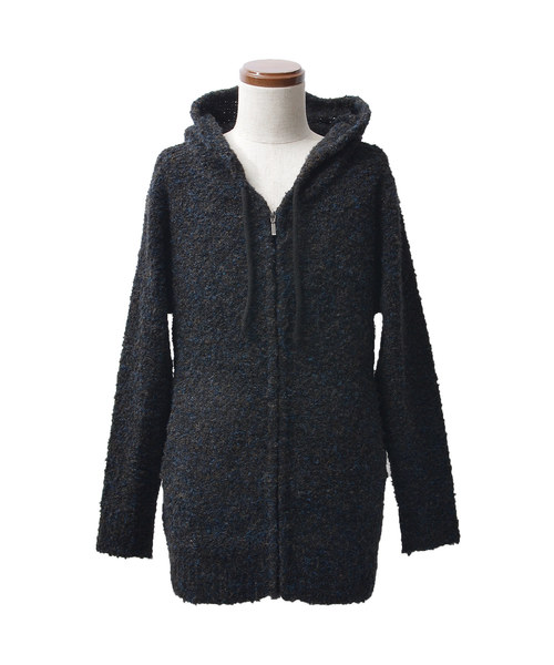 MinoriTY（マイノリティ）の「3ＧブークレニットＺＩＰパーカー（パーカー・メンズ・ブラック/ネイビー/ブラウン/グレー・M/L）」の6枚目の写真