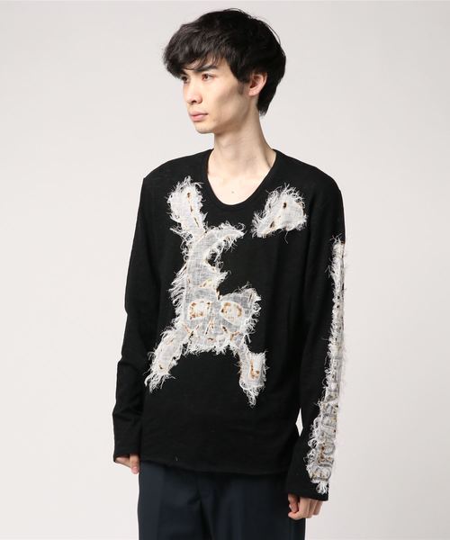 ROEN(ロエン)の「MUMMY L/S T(Tシャツ/カットソー・メンズ・ホワイト系その他/ブラック系その他・LARGE/MEDIUM)」の2枚目の写真