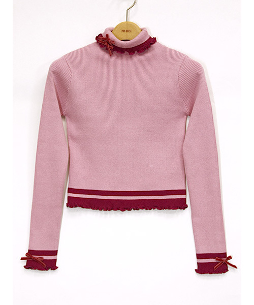 セール 配色フリルタートルニット ニット セーター Pinkhouse Chelsea ピンクハウスチェルシー のファッション通販 Zozotown