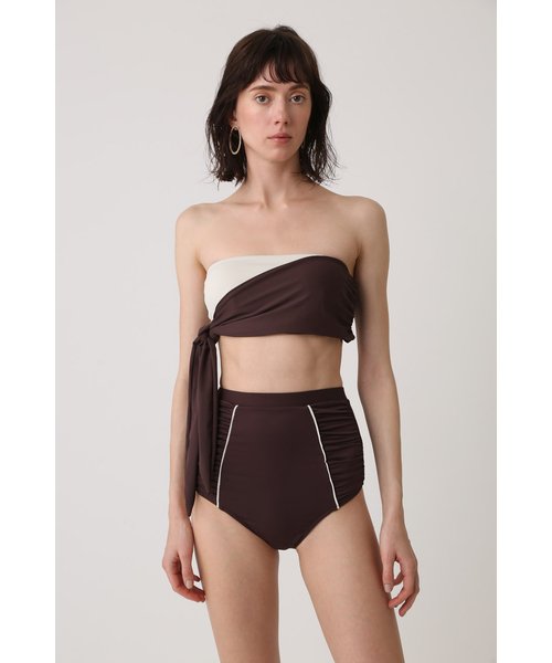 RIM.ARK（リムアーク）の「ﾜﾝｼｮﾙﾊﾞﾝﾄﾞｩ（水着・レディース・ブラウン/ブラック・38/36）」の13枚目の写真