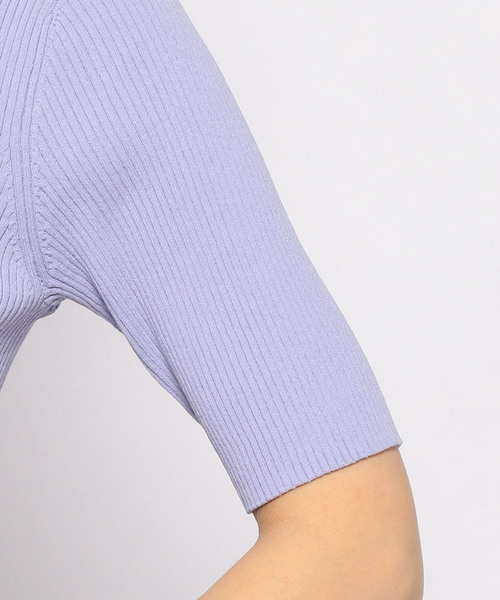 A/C DESIGN BY ALPHA CUBIC(エーシーデザインバイアルファキュービック)の「【カタログ掲載】ペプラムニット(ニット/セーター・レディース・ピンク/ラベンダー/オフホワイト/ネイビー・M size/L size)」の10枚目の写真