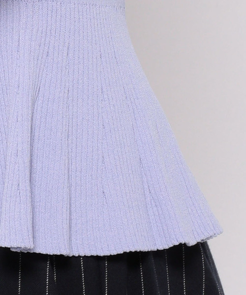 A/C DESIGN BY ALPHA CUBIC(エーシーデザインバイアルファキュービック)の「【カタログ掲載】ペプラムニット(ニット/セーター・レディース・ピンク/ラベンダー/オフホワイト/ネイビー・M size/L size)」の9枚目の写真