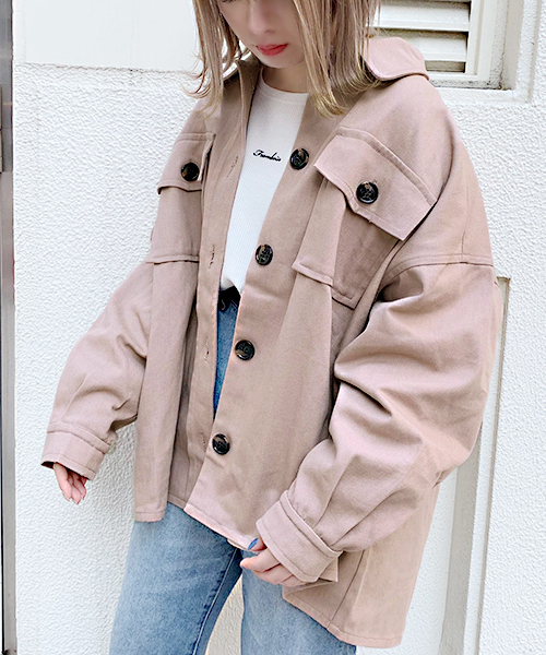 apres jour(アプレジュール)の「BIGシャツジャケット【ZOZOTOWN限定アイテム】(その他アウター・レディース・オフホワイト/ピンク/ベージュ・フリー)」の7枚目の写真