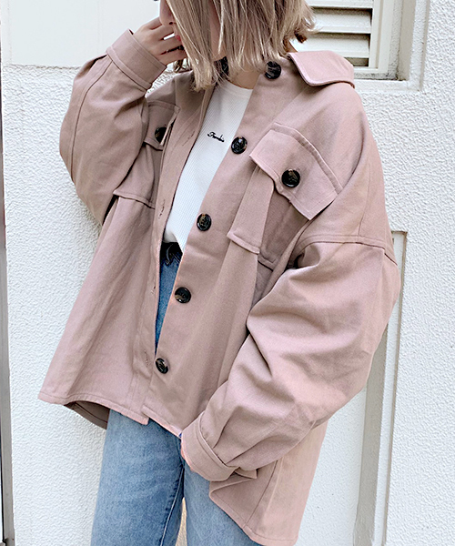 apres jour(アプレジュール)の「BIGシャツジャケット【ZOZOTOWN限定アイテム】(その他アウター・レディース・オフホワイト/ピンク/ベージュ・フリー)」の8枚目の写真
