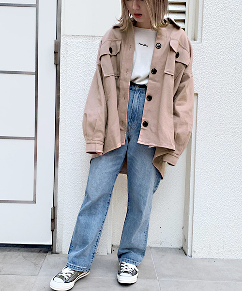 apres jour(アプレジュール)の「BIGシャツジャケット【ZOZOTOWN限定アイテム】(その他アウター・レディース・オフホワイト/ピンク/ベージュ・フリー)」の10枚目の写真