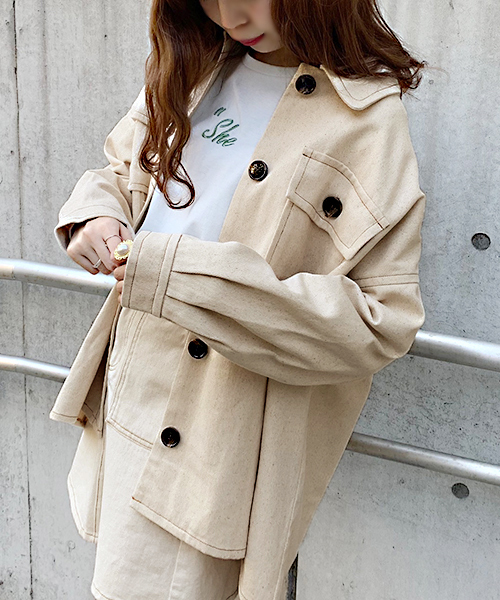 apres jour(アプレジュール)の「BIGシャツジャケット【ZOZOTOWN限定アイテム】(その他アウター・レディース・オフホワイト/ピンク/ベージュ・フリー)」の15枚目の写真