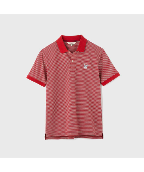 AIGLE（エーグル）の「DFTストライプポロ（ポロシャツ・メンズ・レッド/ダークネイビー・MEDIUM/LARGE/X-LARGE/SMALL）」の7枚目の写真