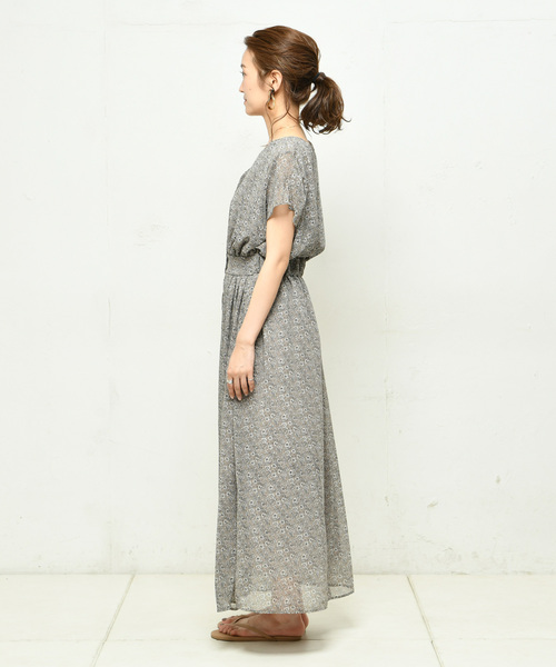 DouDou（ドゥドゥ）の「プリントマキシワンピース（ワンピース・レディース・ブラック/ベージュ・FREE）」の13枚目の写真