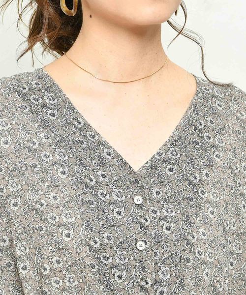 DouDou（ドゥドゥ）の「プリントマキシワンピース（ワンピース・レディース・ブラック/ベージュ・FREE）」の16枚目の写真