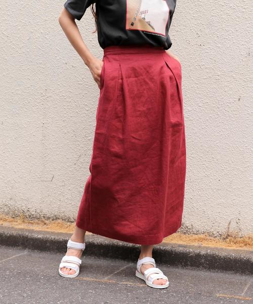 niko and（ニコアンド）の「フランダースリネンタイトスカート