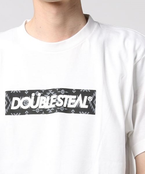 DOUBLE STEAL（ダブルスティール）の「NATIVE BOX Tシャツ（Tシャツ/カットソー・メンズ・ホワイト×レッド/ホワイト×ブラック/ブラック×ブラック/ナチュラル/ブラック×レッド・M/L/XL/XXL）」の3枚目の写真