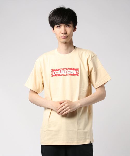 DOUBLE STEAL（ダブルスティール）の「NATIVE BOX Tシャツ（Tシャツ/カットソー・メンズ・ホワイト×レッド/ホワイト×ブラック/ブラック×ブラック/ナチュラル/ブラック×レッド・M/L/XL/XXL）」の8枚目の写真