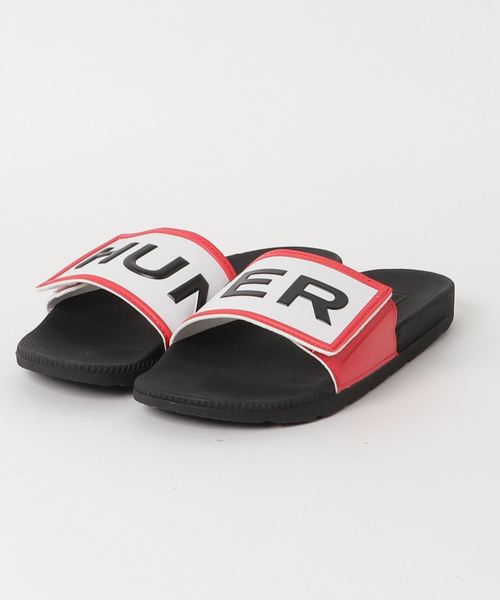 HUNTER(ハンター)の「【HUNTER/ハンター】WOMENS ORIGINAL ADJUSTABLE LOGO SLIDE WFD4018EVA スライドサンダル/スリッパサンダル HUT(サンダル・レディース・ブラック・6)」の2枚目の写真