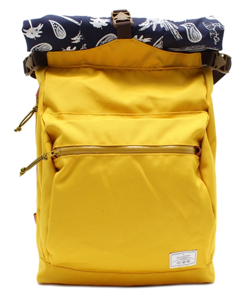 CIAOPANIC（チャオパニック）の「【Ficouture】　PaisleyRollTopDaypack（バックパック/リュック・レディース・マスタード/ネイビー/サックスブルー・FREE）」の15枚目の写真