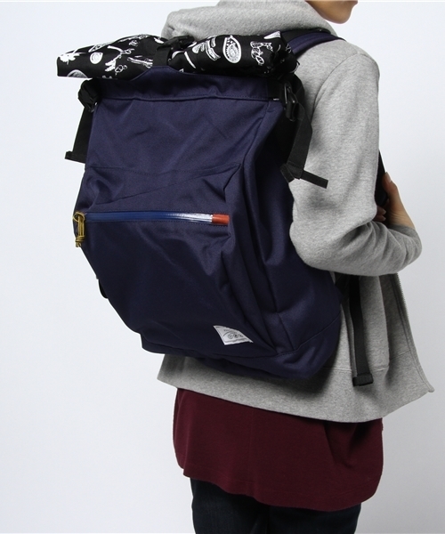 CIAOPANIC（チャオパニック）の「【Ficouture】　PaisleyRollTopDaypack（バックパック/リュック・レディース・マスタード/ネイビー/サックスブルー・FREE）」の10枚目の写真