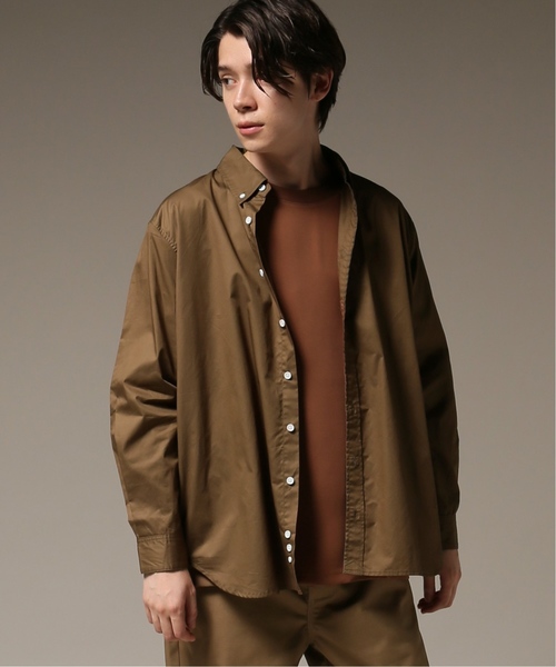 KANGOL(カンゴール)の「KANGOL / カンゴール 417 別注 ONE POINT BIG SH(シャツ/ブラウス・メンズ・ホワイト/ブラック/その他1/キャメル/その他9・SMALL/MEDIUM/LARGE)」の4枚目の写真