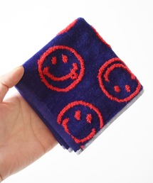 BIRTHDAY BAR | スマイル パターン ジャガード タオルハンカチ(ハンカチ/ハンドタオル)