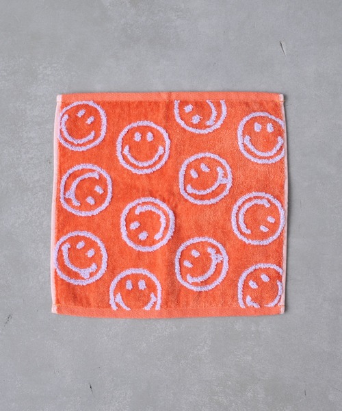 BIRTHDAY BAR（バースデイバー）の「スマイル パターン ジャガード タオルハンカチ（ハンカチ/ハンドタオル・レディース・ブラック/ネイビー/グレー/ピンク/ブルー系その他/チャコールグレー/ブルー/グレー×ピンク/イエロー/グリーン/パープル/オレンジ/ネイビー系/マスタード・フリー）」の21枚目の写真