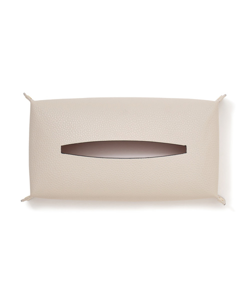 Francfranc（フランフラン）の「プリーレ ティッシュカバー アイボリー（収納グッズ・レディース・マルチ・FREE）」の3枚目の写真