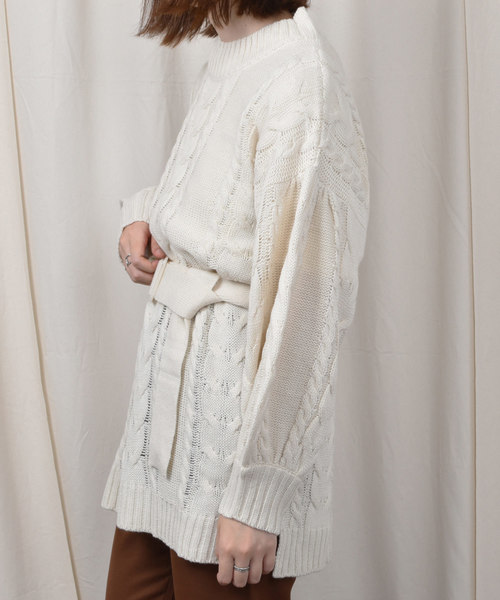 PairPair(ペアペア)の「ベルト付きボリューム袖ニットワンピース(ワンピース・レディース・アイボリー/モカ/ピンクベージュ・FREE)」の13枚目の写真