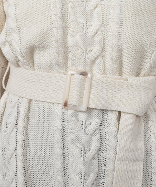 PairPair(ペアペア)の「ベルト付きボリューム袖ニットワンピース(ワンピース・レディース・アイボリー/モカ/ピンクベージュ・FREE)」の15枚目の写真
