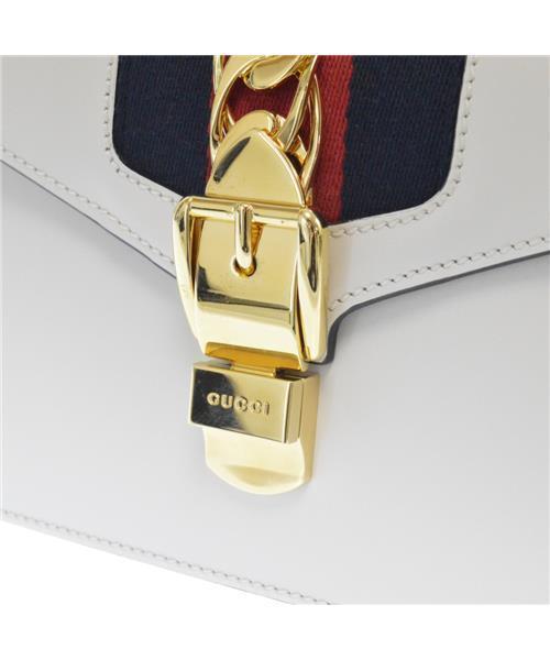 超美品　レア　GUCCI トリコロール　ショート　ジャケット　40 ブランド古着】トリコロールカラーチェーンベルトミニバック