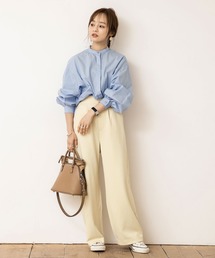 KOBE LETTUCE | 【WEARISTA田中亜希子さん×KOBE LETTUCEコラボ】サイドジップとろみジャージーセミワイドパンツ(その他パンツ)